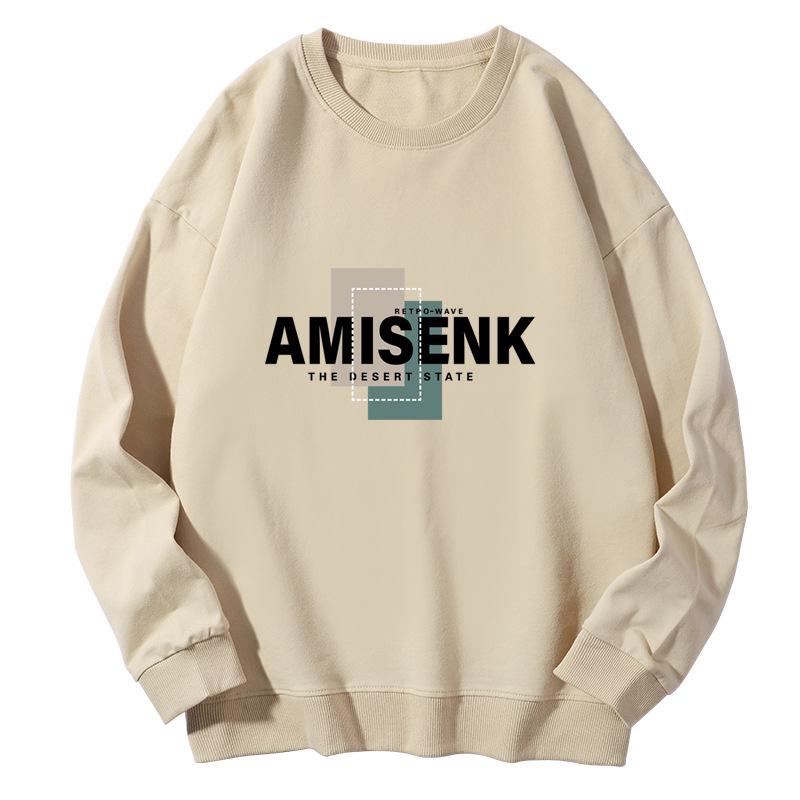 Men's Fleece-Lined Youth Pullover - Loose Fit Autumn/Winter Casual Top