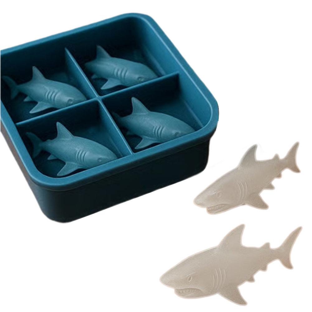 Creative Shark Mold Homemade Flavored Snacks Silicone Ice For Water Mould Shaper Mold Kitchen C G7X0
