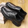 Business Leather Shoes Men's Spring New One-pedal Casual Men's Shoes Lightweight Middle-aged Dad Shoes
