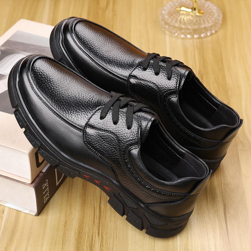 Business Leather Shoes Men's Spring New One-pedal Casual Men's Shoes Lightweight Middle-aged Dad Shoes
