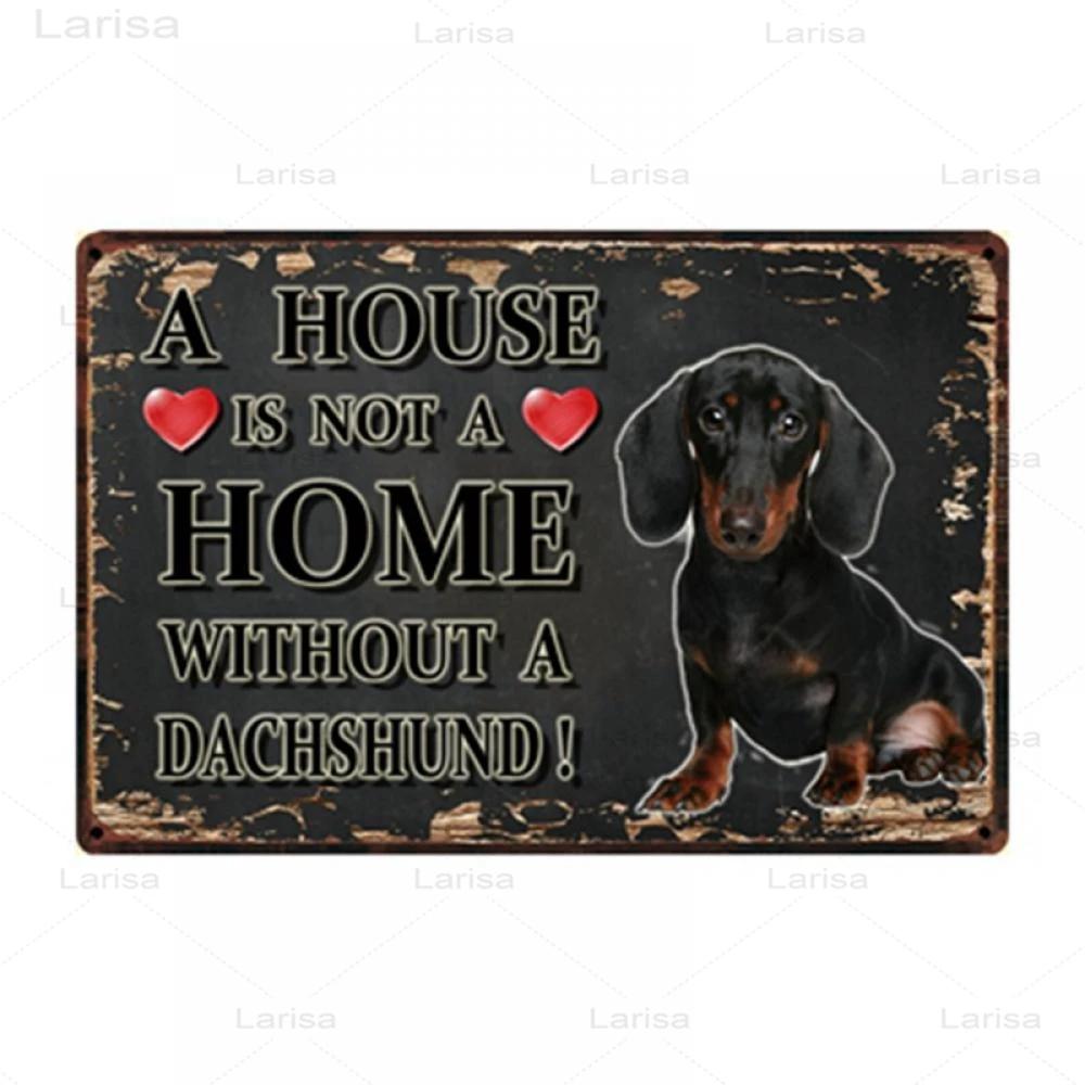 Pets Animal Dog Metal Poster Pitbull Bulldog Chihuahua Tin Sign Vintage Plate Home Decor Bar Pet Shop Wall Art Metal Painting