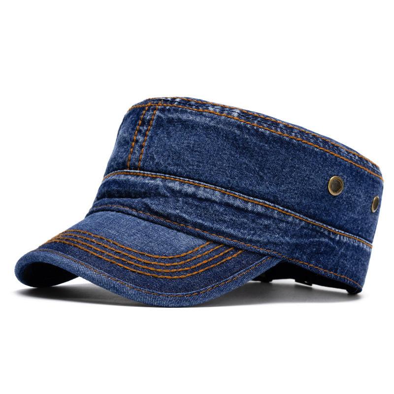 Cotton Washed Military Cap For Men And Women With Sunshade Protection For Outdoor Casual Wear