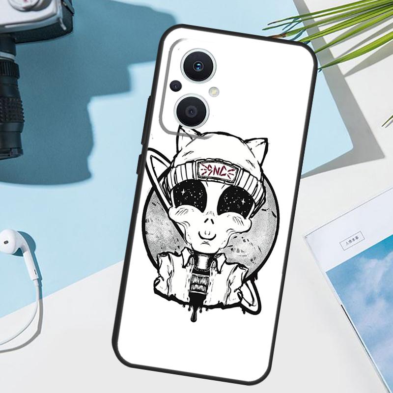 Alien Kawaii Art Cover For OPPO Reno 14F 13F 12F 11 F 10 12 13 14 Pro 7 8 Lite OPPO Find X9 X8 X6 X5 Pro Case