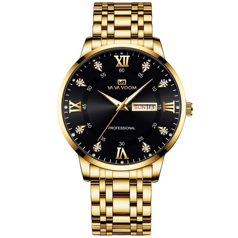 Watch Men's High-end Watch Waterproof Versatile Calendar Temperament Large Dial Trend High Definition Men