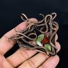 Dragon Blood Stone Pendant, Handmade Gemstone 999 Copper Wire Wrap Pendant Antique Jewelry, For Gift Copper Jewelry