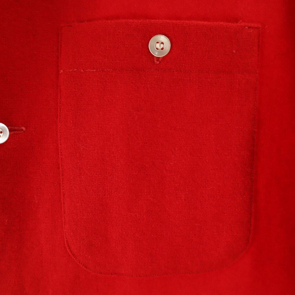 CAMPUS 60s Vintage Wool Blend Long sleeve Open collar shirt S Red Men's Used