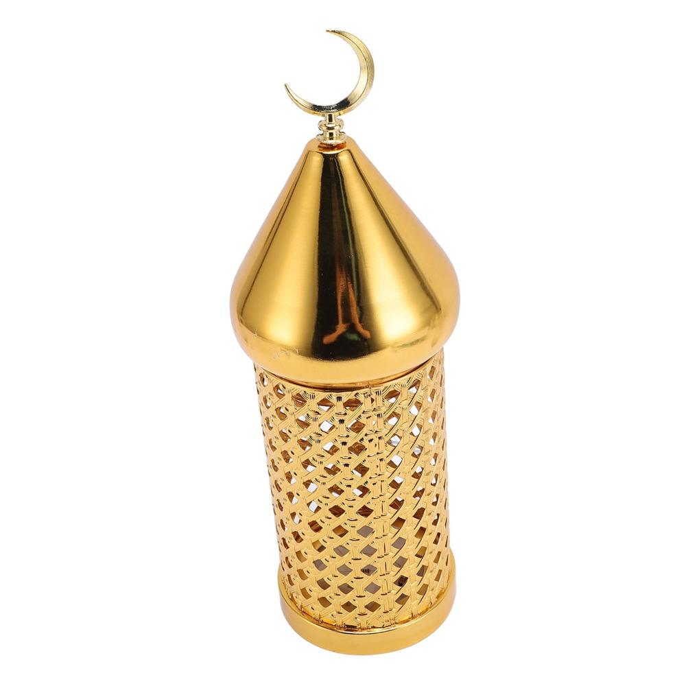 3.74x11.81in Golden Windproof Candle Lantern Gold Scented Candle Lantern  Home Lighting Display
