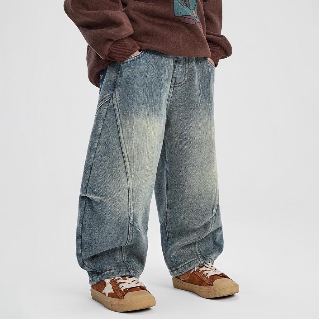 Boys' Fleece-Lined Jeans: Winter 2025 Style for Kids - Thick, Warm, and Stylish Long Pants