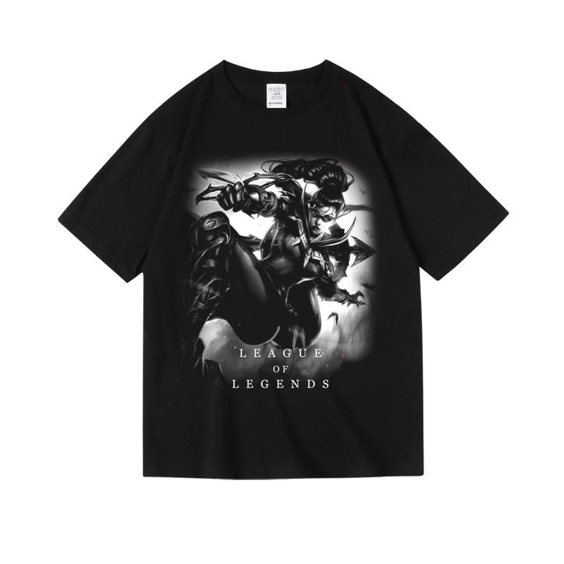 2024 Games LOL League of Legends Men's Printed Women's Cotton Crew Neck Short Sleeve Half Sleeve T-Shirt Men's Women's T-Shirt