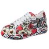 Thick-soled Increased Women's Sports Shoes Women  New Women's Hand-painted Graffiti White Shoes Outdoor Casual Shoes