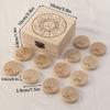 Hexendekoration Hexen Heimdeko-Kits Meditation Holz Runen Heilkristallsteine Set Hexenrune Rune Holzrunensteine Set