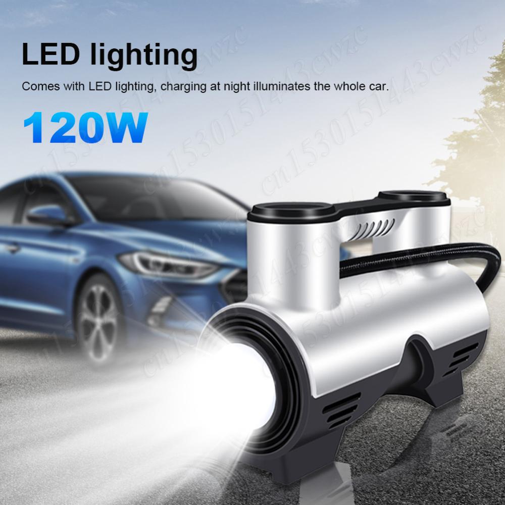 Portable Car Air Compressor 120W Electric Tyre Inflatable Pump LCD Display Digital Automobile Tire Pump Portable Tire Inflator