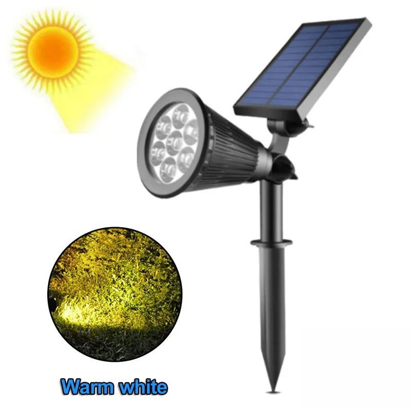 Spot de Jardin Solaire Changement de Couleur RGB Guirlande de Rue Lampe de Pelouse Étanche Éclairage Paysager Extérieur Décoration de Maison