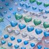 Colorful Glitter Heart Stars Crystal Drop 3D Stickers Scrapbooking DIY Journal Stationery Sticker Sheet Decor Gift