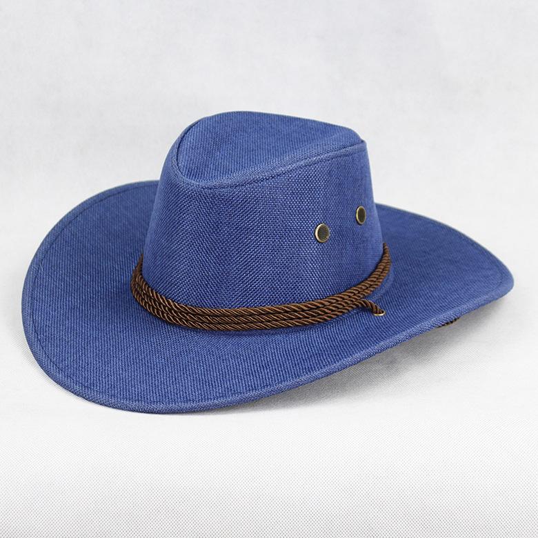 Men's Imitation Suede Western Cowboy Hat for Outdoor Camping & Hiking