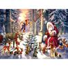Fai da te Cartone Animato Pupazzo di Neve Pittura Diamante 5D Trapano Rotondo Completo Babbo Natale Ricamo Diamante Regalo di Natale Kit di Ricamo Regalo