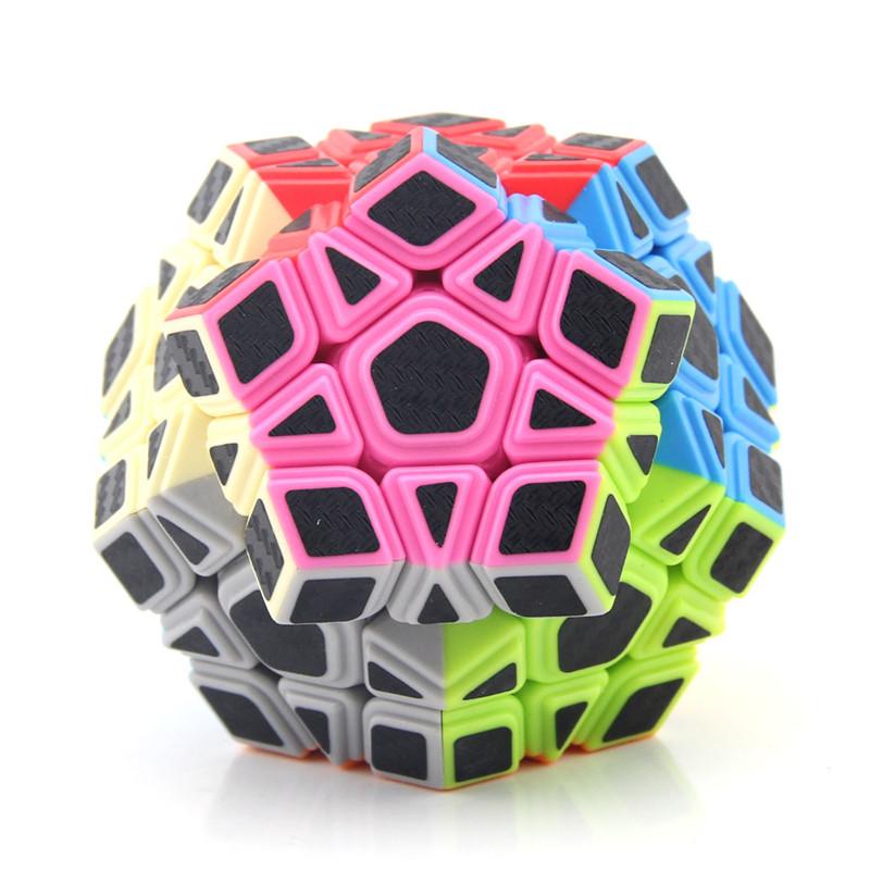 Moyu Mofangjiaoshi 3x3 Meilong Megaminx Magic Cube Carbon Fiber Stickers Dodecahedron Neo Speed Magic Cube Twist Educational Toy