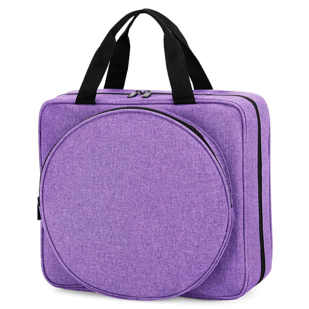 Large Capacity Embroidery Sewing Storage Bag, Durable Square Round Handbag, Yarn Crochet Tool Organizer, Multi-functional Craft Bag