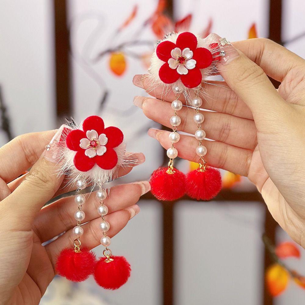 Hanfu Headwear Children's New Year Hairpin Cute Ancient Style Hair Clip  Festival