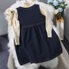 Girls Suit Spring and Autumn New Children Loose Version Sleeveless Korean Denim Suspender Skirt