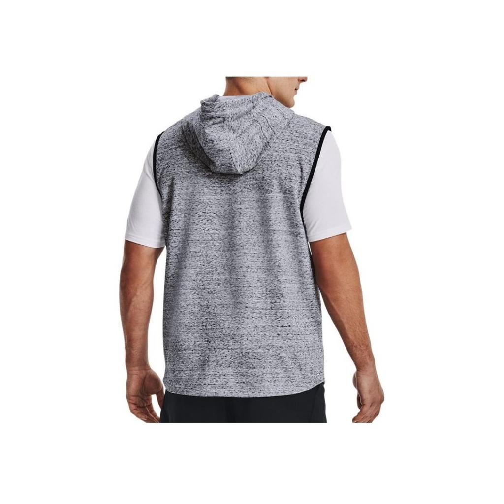 Under Armour Curry Series Geometric Pattern Logo Casual Hooded Loose Sleeveless Vest Men Vests Gray 1370270-011