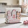 Wooden Napkin Dispenser for Kitchen Christmas Theme Holder, Decorative Holiday Paper Towel Stand, Gift Her HD UV Printing Organizer Dining Table