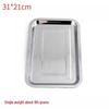 De Ruien Stainless Steel Rectangular BBQ Shallow Tray