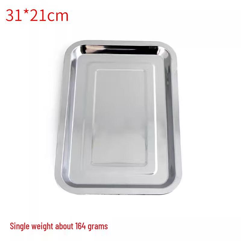 De Ruien Stainless Steel Rectangular BBQ Shallow Tray