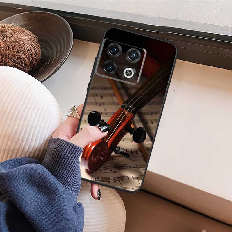 Elegant Violins Bow Sheet Music For OnePlus 15 13 12 11 10 13T 10T 12R 13R 15R Case For OnePlus Nord 5 CE 3 2 4 Lite N20 N30