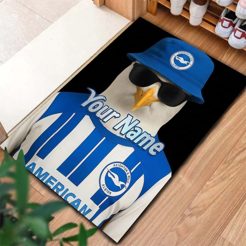 Brighton Hove Albion Custom Name Carpet Rug For Living Room Bedroom Home Sofa Decoration Kids Play Nonslip Floor Mat