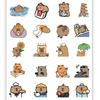 100Pcs/Set Cartoon Capybara Sticker Fun Diy Kid Toy Gift Decorative Decal Junk Journal Laptop Phone Luggage Bottle Waterproof