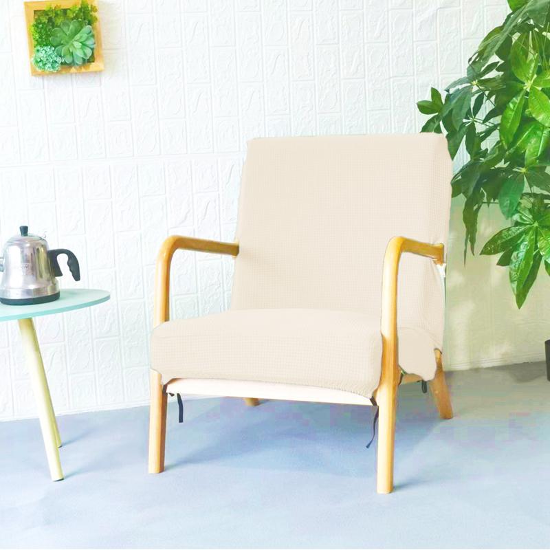 Waterproof Elastic Armrest Leisure Single Sofa Cover Solid Universal Solid Wood Chair Cover Home Bench Seat Sitting Cover