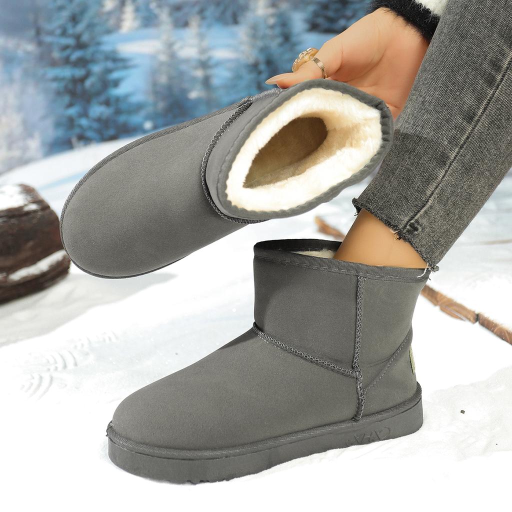 Fashion Women Snow Boots Classic Comfortable Women Ankle Boots Winter Faux Fur Thickened Fluff Women Shoes Outdoor Lightweight Boots