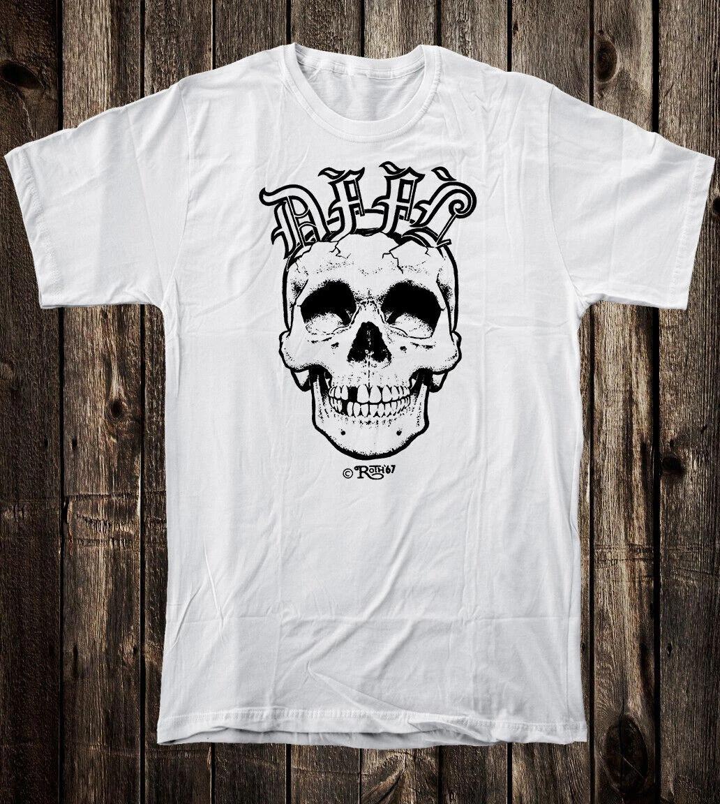 

Retro Hot Rod T Shirt Tee 100% Cotton Roth Studios Skull DFFL 3XL