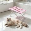 Adjustable Pet Grooming Stand Table with Foldable Stand, Strap, Cat Hammock, 8-Hole Small Dog Tool Washing Station for Bathing, Nail Trimming of Dogs
