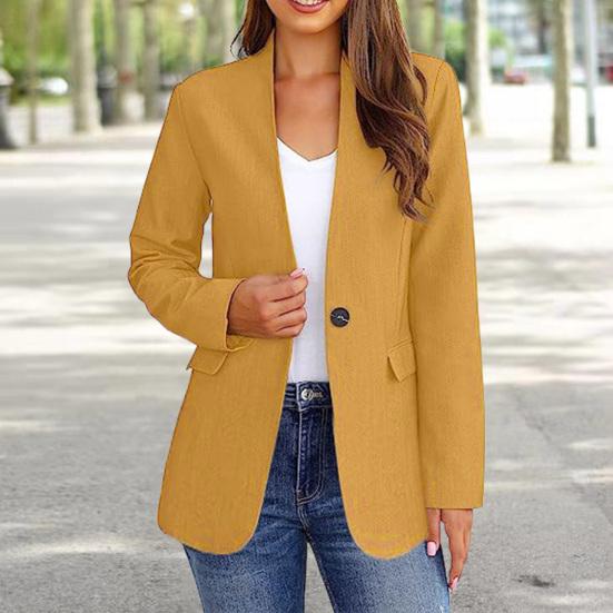 Blazer Femme Slim Fit élégant - Col à Revers, Uni, Manches Longues - Pour Bureau, Soirée, Tenue Décontractée Chic