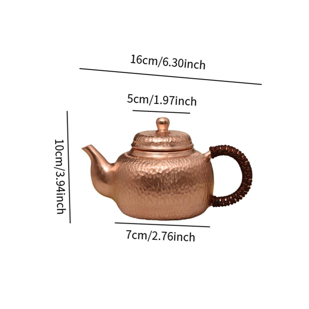 Copper Tea Kettle Hot Water Kettle 350ml Fair Cup Chinese Tea Ceremony Tea Maker Kettle Drinkware for Hotel Tea House Outdoor