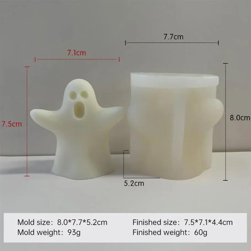 Halloween Ghost Candle Silicone Molds Diy Ghost Party Fun Scented Candle Plaster Crafts Resin Mold Halloween Gift Making Tool