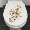 Beautiful Lotus Toilet Sticker Bathroom Toilet Cover Decorative Sticker Waterproof Self Adhesive