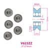 5Pcs V U Groove Roller Wheel Ball Bearings Embroidery Machine Pulley Bearing