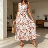 Long Dress 2026 Summer New European and American Women's Printed Sleeveless Dress