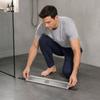 Large Capacity Floor Drain with Middle Outlet for Bathroom Anti-Odor Design Stainless Steel Drainage Grate and Waterproof Base