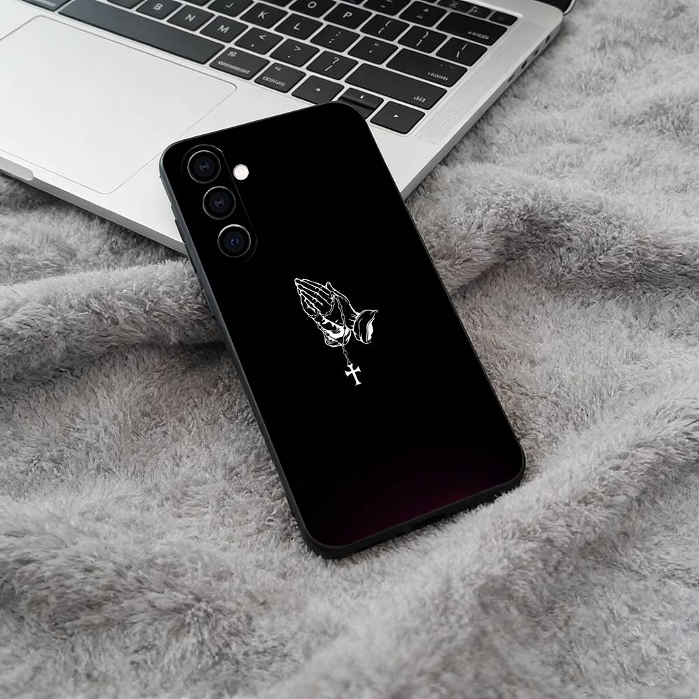 

G-God Jesus Cross Soft Silicone phone Case for Samsung Galaxy A73/A71/A72/A70/A53/A52/A51 - Black Samsung a70