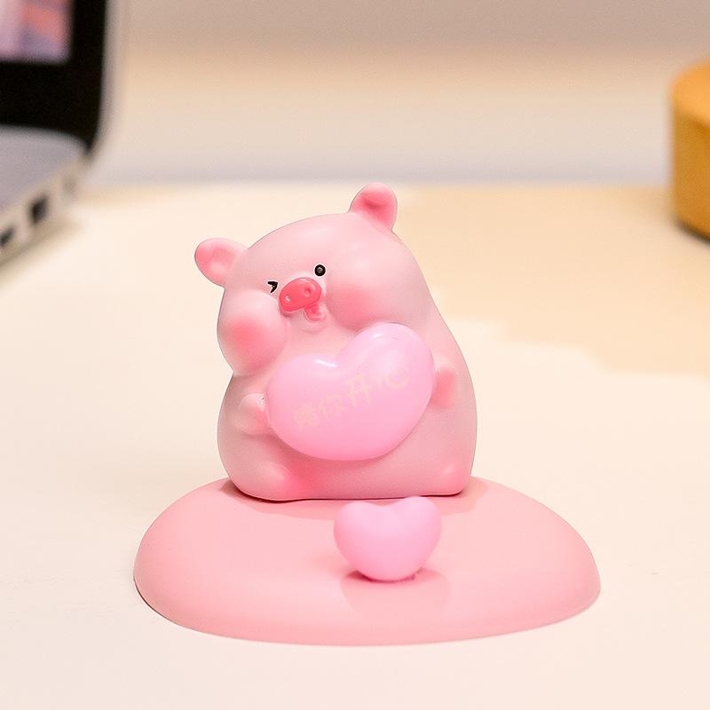 Mobile Phone Holder Piggy Cute Desktop Creative Ornament Healing System Decompression Doll Girls Station Mobile Phone Holder New