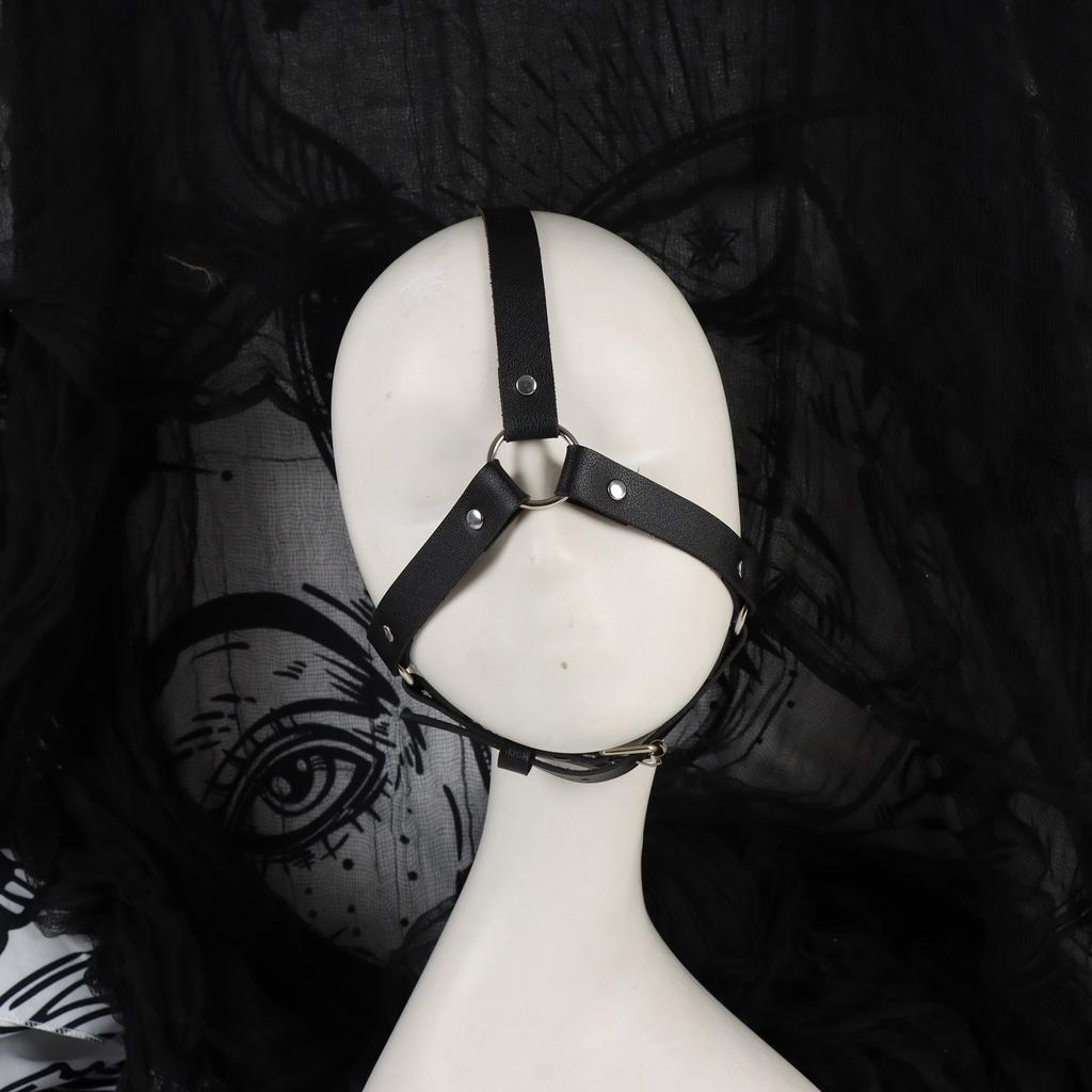 Damen Neuheit Kunstleder Gesichtsgeschirr Gothic Stil Maske für Party Mode Dekoration Paar Date Rollenspiel Zubehör