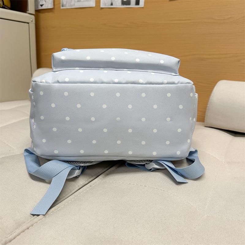 Lightweight Student Schoolbag Dot Print Commuter Backpack