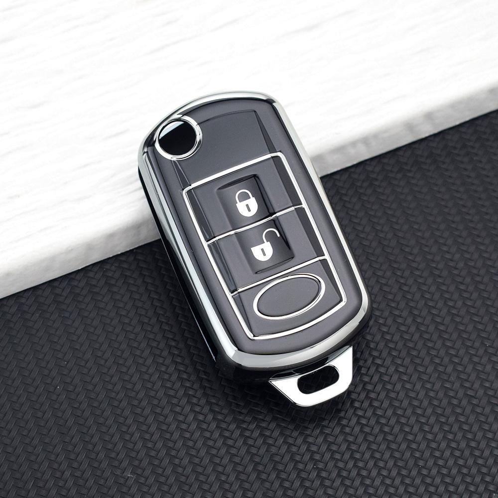 

3 Buttons TPU Car Remote Key Case Cover for Land Rover Range Rover Sport Discovery LR3 Auto Key Fob Holder Keychain Accessories