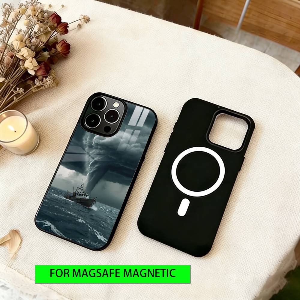 Natural Disasters Phone Case For iPhone17,16,15,14,13,12,11 Plus,Pro Magnetic For Magsafe Wireless Charging