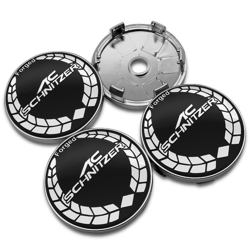 4KS 56MM 60MM AC SCHNITZER Znak Krytka Středu Kola Poklice na Ráfky Auta Prachotěsný Kryt Samolepka na Pokličky Pro M3 M5 E34 60 E46 E39 X3 X5