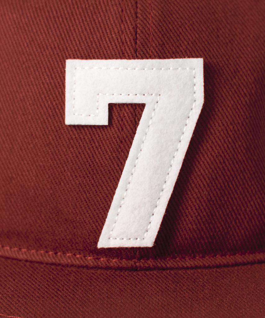 TAKEASY Number 7 Ball Cap (Brick Red)